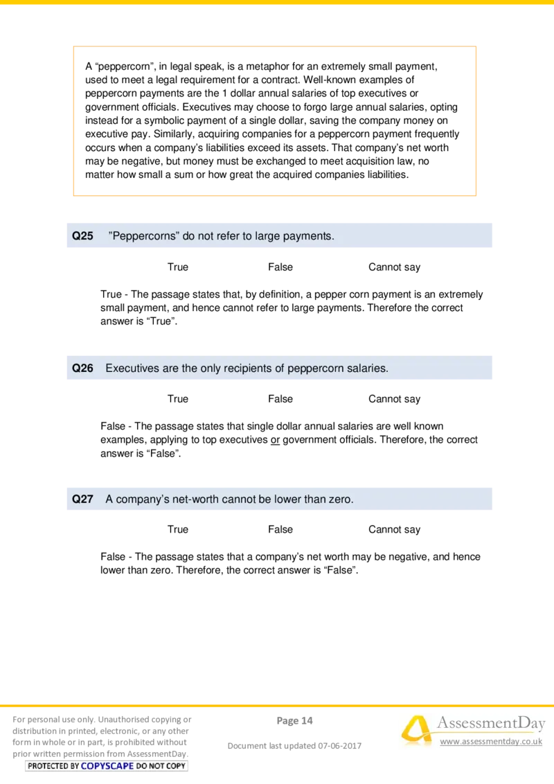 VerbalReasoningTest1-Solutions_2025春招题库汇总_十大行测题库_2023年十大热门题库更新中_05、TalentQ汇总_TalentQ测试题（适合大多数外资银行以及其他企业）_VerbalReasoning