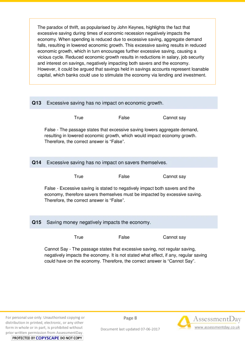 VerbalReasoningTest1-Solutions_2025春招题库汇总_十大行测题库_2023年十大热门题库更新中_05、TalentQ汇总_TalentQ测试题（适合大多数外资银行以及其他企业）_VerbalReasoning
