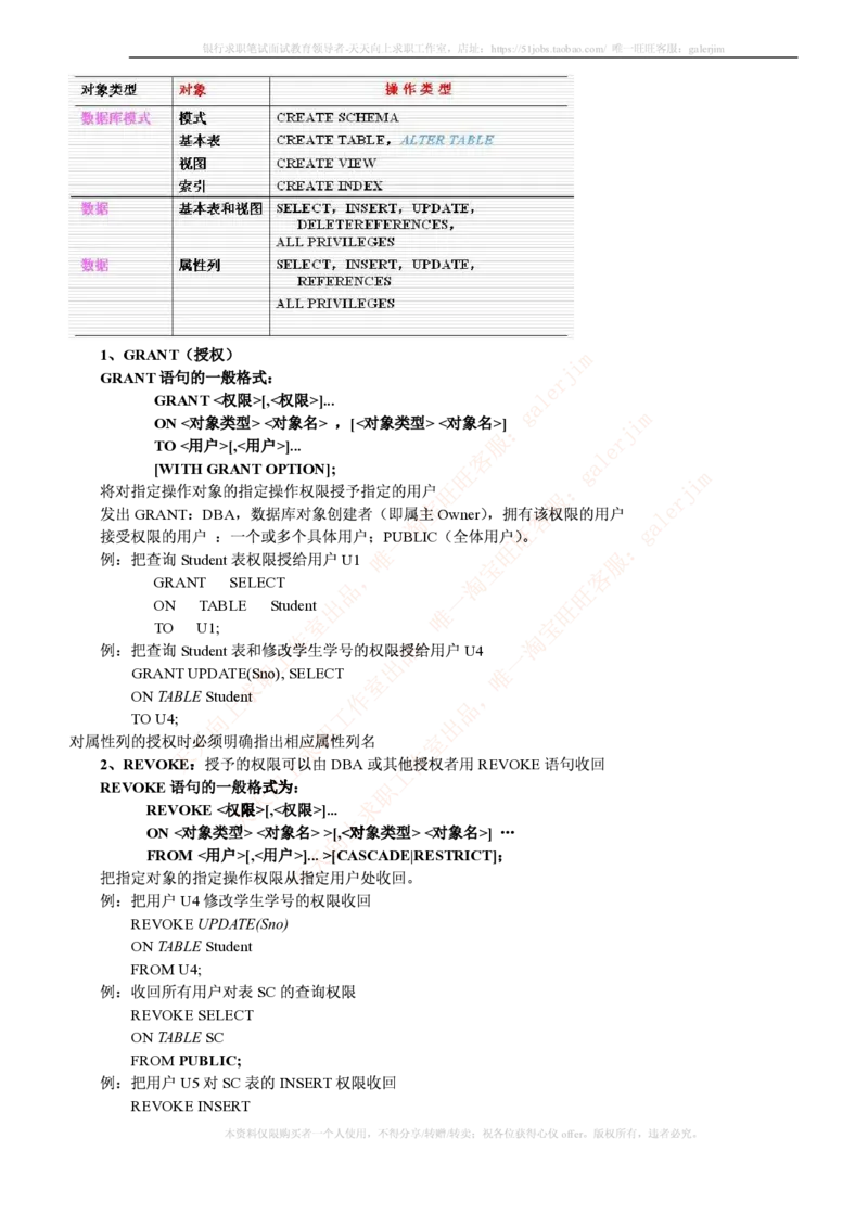 中国铁塔笔试知识点之--计算机类-数据库系统概论复习资料_2025春招题库汇总_国企题库_中国铁塔_2-中国铁塔完整版知识点笔记（仅需看自己的专业）_2-中国铁塔完整版知识点笔记资料