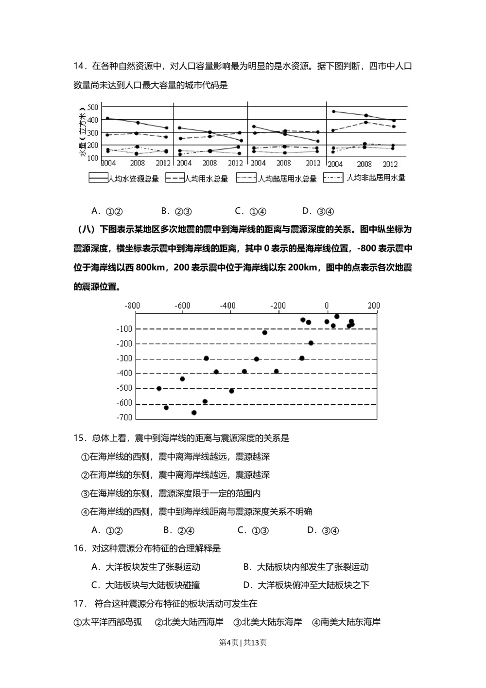 2013年高考地理试题（上海）（空白卷）_地理历年高考真题_新&middot;Word版2008-2025&middot;高考地理真题_地理（按年份分类）2008-2025_2013&middot;地理高考真题