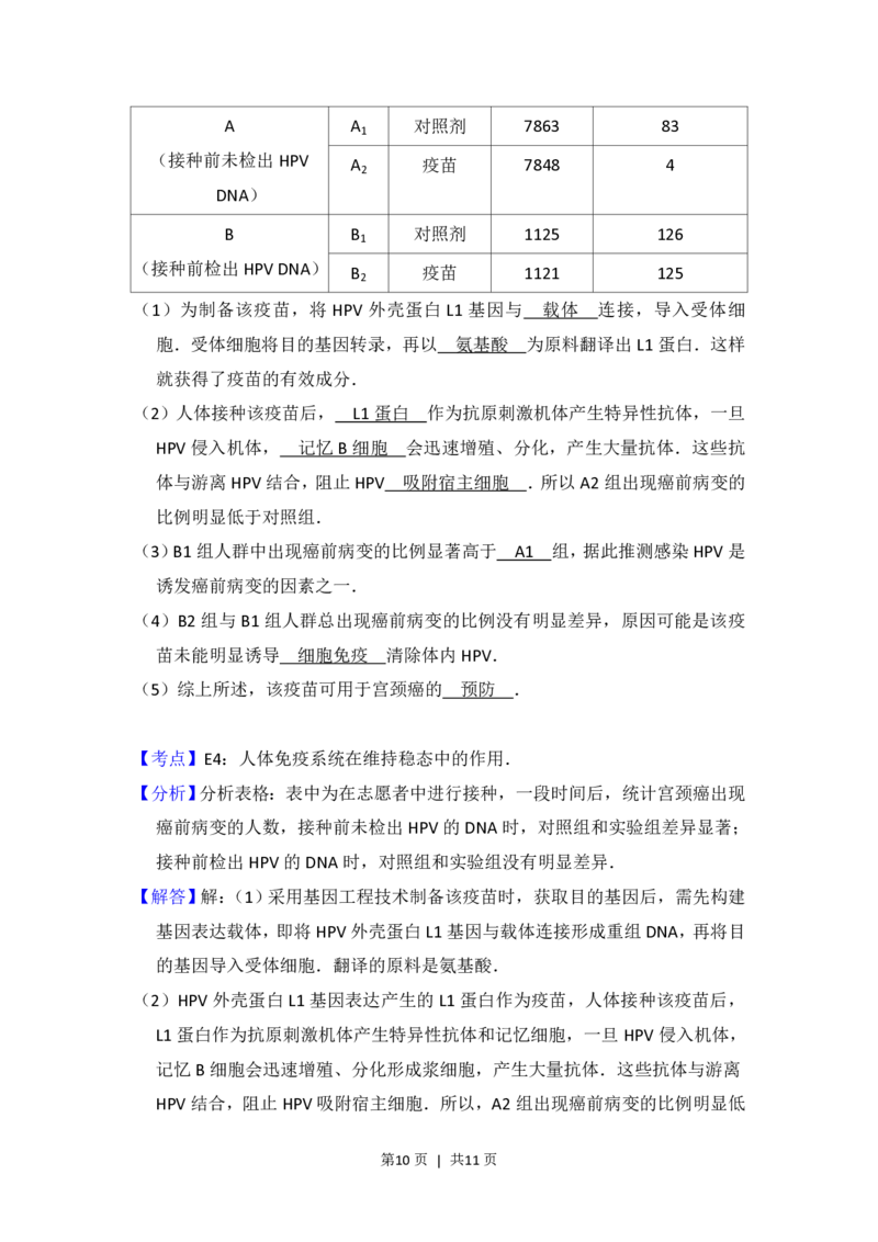 2014年高考生物试卷（北京）（解析卷）_生物历年高考真题_新&middot;PDF版2008-2025&middot;高考生物真题_生物（按年份分类）2008-2025_2014&middot;高考生物真题