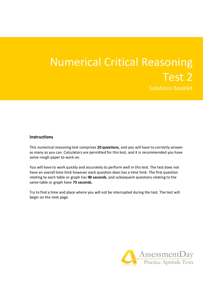 NumericalReasoningTest14-Solutions_2025春招题库汇总_十大行测题库_2023年十大热门题库更新中_05、TalentQ汇总_TalentQ笔试题库中文_TalentQ（图文版-参考）_2选看通用测试题，适用于TalentQ（N多题）
