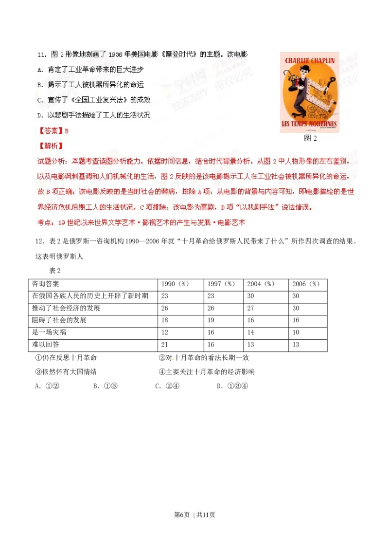 2014年高考历史试卷（四川）（解析卷）_历史历年高考真题_新&middot;Word版2008-2025&middot;高考历史真题_历史（按年份分类）2008-2025_2014&middot;历史高考真题