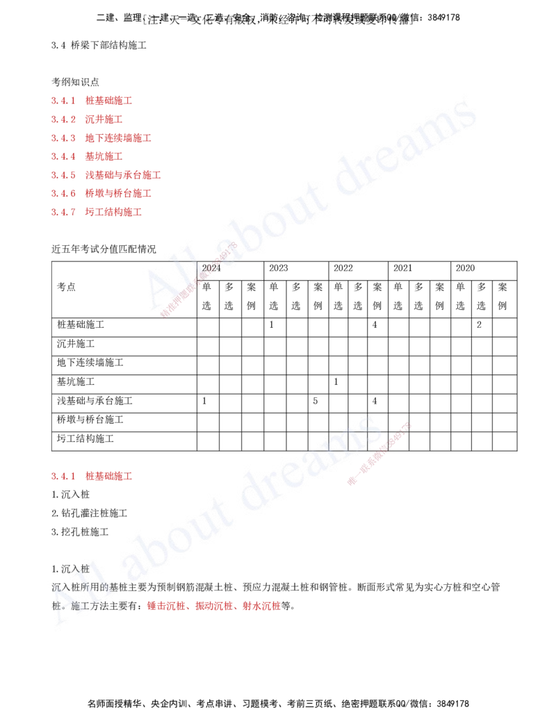 2025-65-第3章-3.4-桥梁下部结构施工（一）_2026年一级建造师_2026年一建公路_2025年一建公路SVIP_02-基础精讲✿高端面授✿深度强化_15-公路《天一精讲班》安慧、李昌春KL_安慧_讲义
