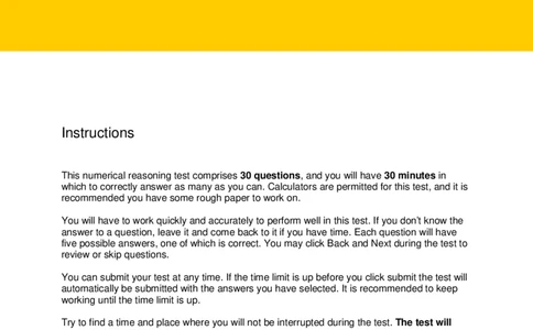NumericalReasoningTest7-Questions_2025春招题库汇总_八大题库-1_04八大汇总_信永中和_专业题综合知识-参考_英文题_NumericalReasoningTests