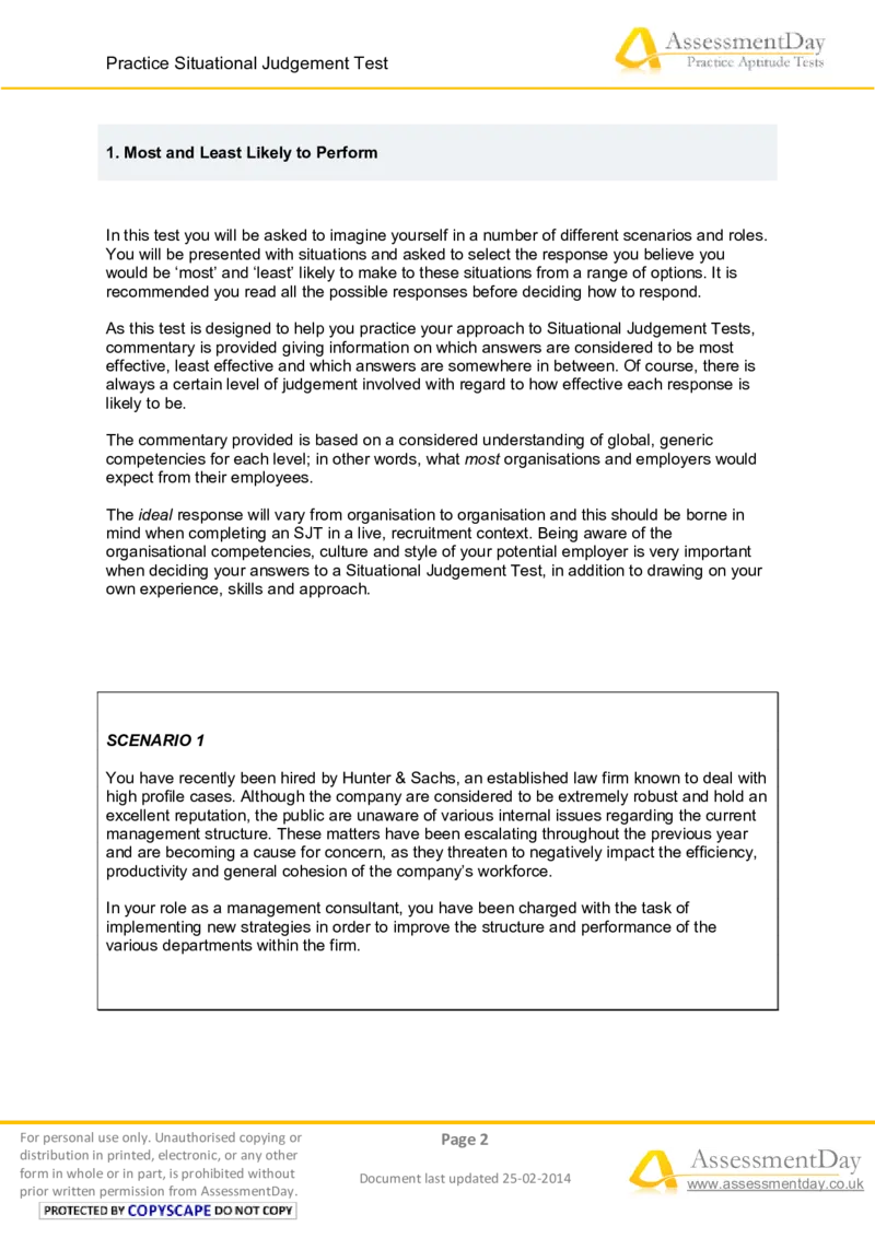 SJT5-Answers_2025春招题库汇总_十大行测题库_2023年十大热门题库更新中_05、TalentQ汇总_TalentQ测试题（适合大多数外资银行以及其他企业）_1必看SituationalJudgementTest（SJT）（约60道）