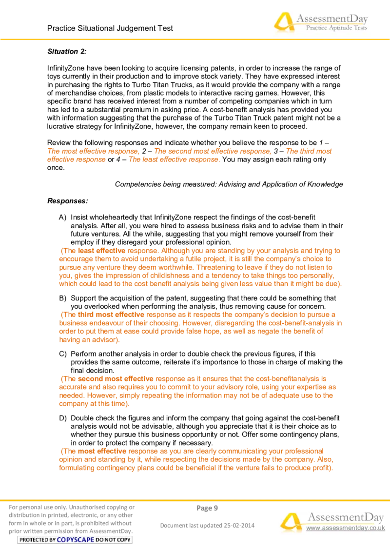 SJT5-Answers_2025春招题库汇总_十大行测题库_2023年十大热门题库更新中_05、TalentQ汇总_TalentQ测试题（适合大多数外资银行以及其他企业）_1必看SituationalJudgementTest（SJT）（约60道）