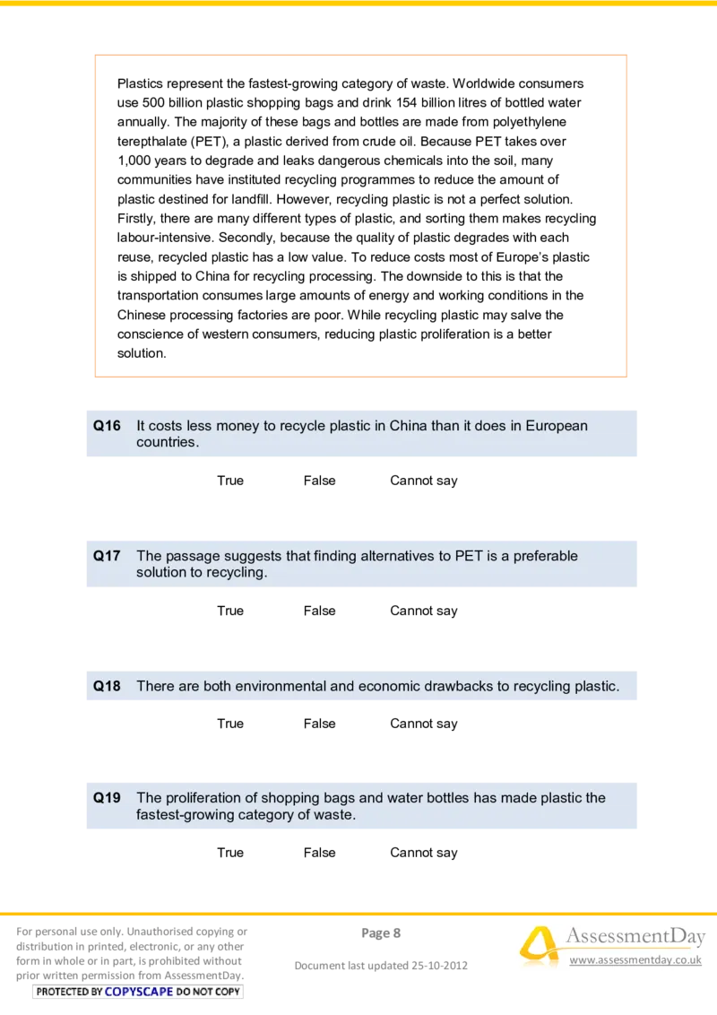 VerbalReasoningTest7-Questions_2025春招题库汇总_八大题库-1_04八大汇总_信永中和_专业题综合知识-参考_英文题_VerbalReasoningTests