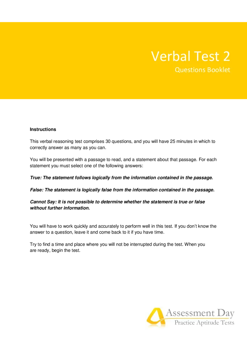 VerbalReasoningTest2-Questions_2025春招题库汇总_八大题库-1_04八大汇总_信永中和_专业题综合知识-参考_英文题_VerbalReasoningTests