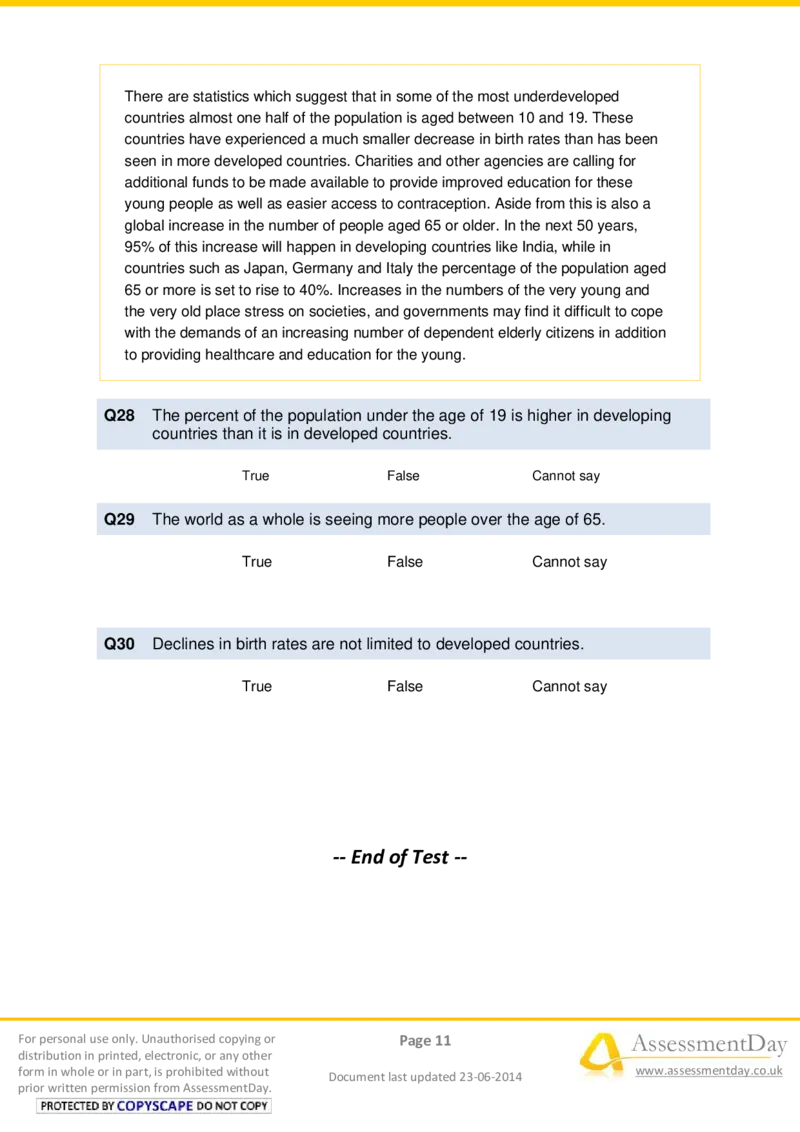 VerbalReasoningTest2-Questions_2025春招题库汇总_八大题库-1_04八大汇总_信永中和_专业题综合知识-参考_英文题_VerbalReasoningTests
