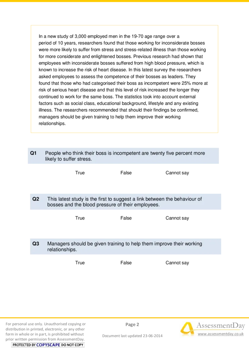 VerbalReasoningTest2-Questions_2025春招题库汇总_八大题库-1_04八大汇总_信永中和_专业题综合知识-参考_英文题_VerbalReasoningTests