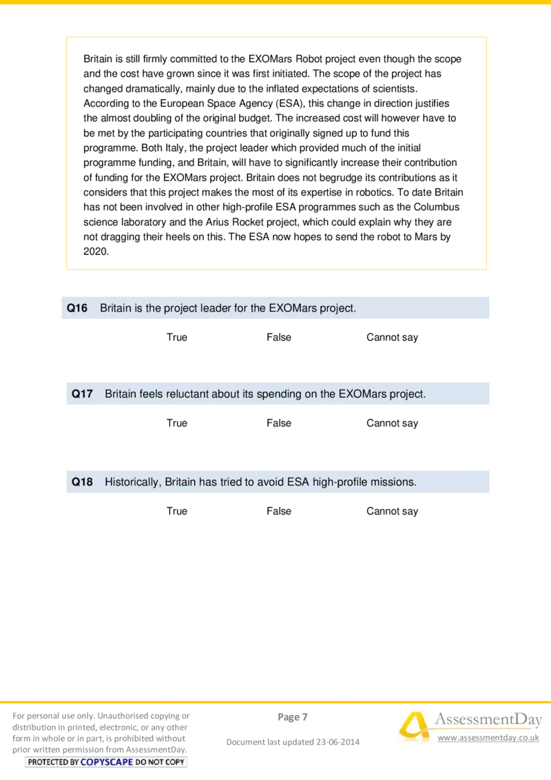 VerbalReasoningTest2-Questions_2025春招题库汇总_八大题库-1_04八大汇总_信永中和_专业题综合知识-参考_英文题_VerbalReasoningTests