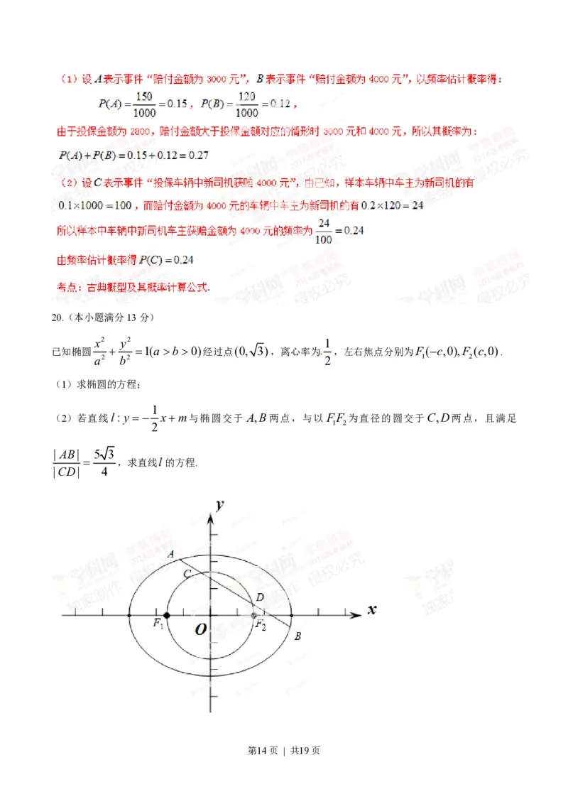 2014年高考数学试卷（文）（陕西）（解析卷）_历年高考真题合集_数学历年高考真题_新&middot;PDF版2008-2025&middot;高考数学真题_数学（按年份分类）2008-2025_2014&middot;高考数学真题