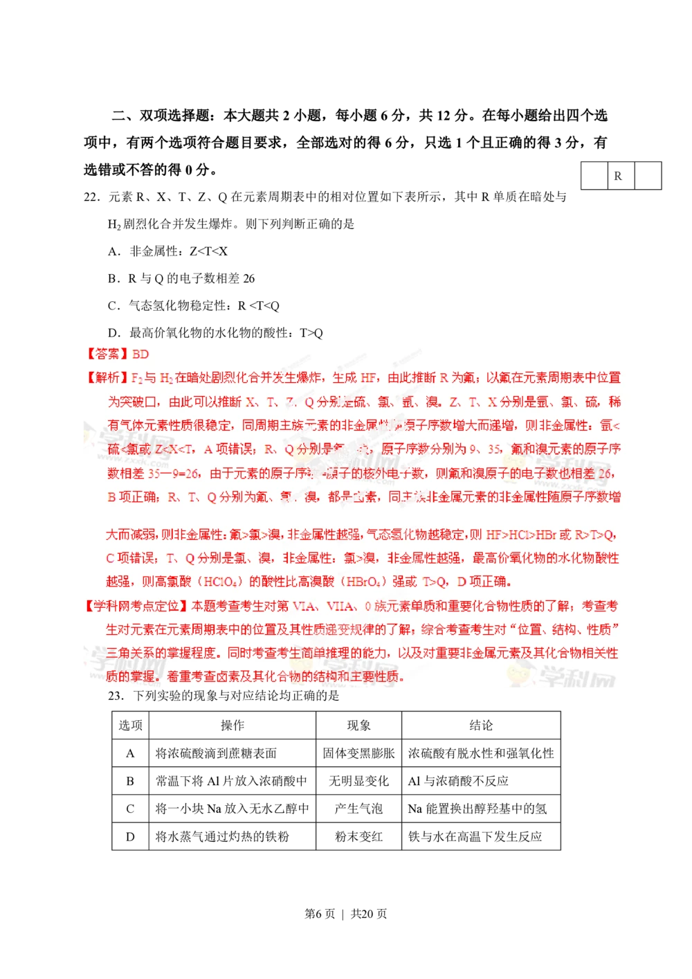 2013年高考化学试卷（广东）（解析卷）_历年高考真题合集_化学历年高考真题_新&middot;PDF版2008-2025&middot;高考化学真题_化学（按省份分类）2008-2025_2008-2025&middot;（广东）化学高考真题