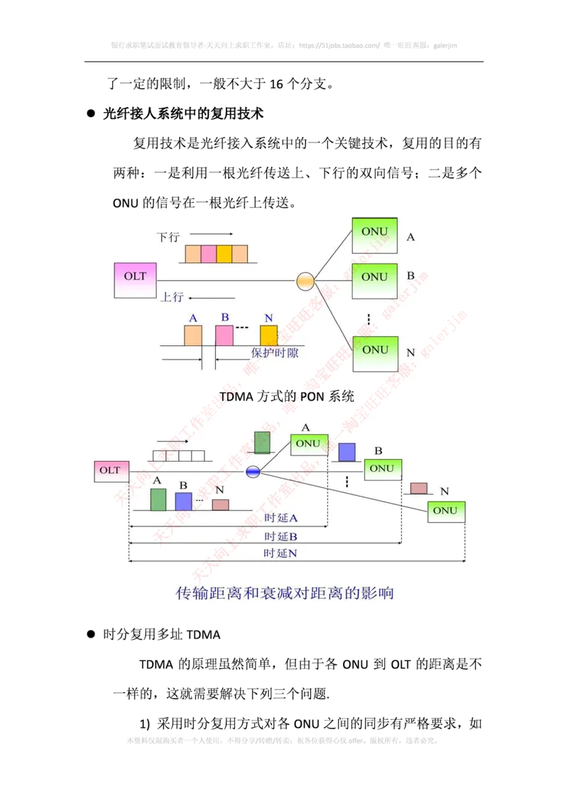 中国铁塔笔试知识点之--（通信类）光纤接入网技术_2025春招题库汇总_国企题库_中国铁塔_2-中国铁塔完整版知识点笔记（仅需看自己的专业）_2-中国铁塔完整版知识点笔记资料_通信类