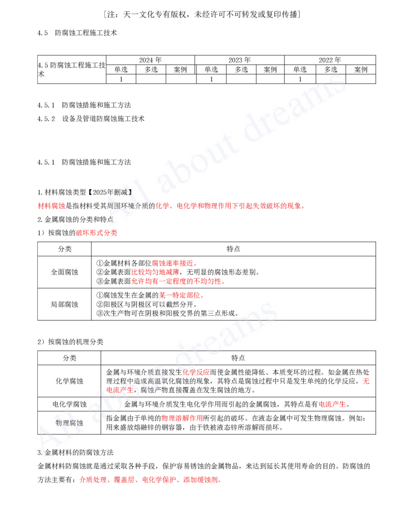 2025-40-第4章-4.5-防腐蚀工程施工技术_2026年一级建造师_2026年一建机电_2025年一建机电SVIP_02-基础精讲✿高端面授✿深度强化_07-机电《天一精讲班》王建波KL_讲义