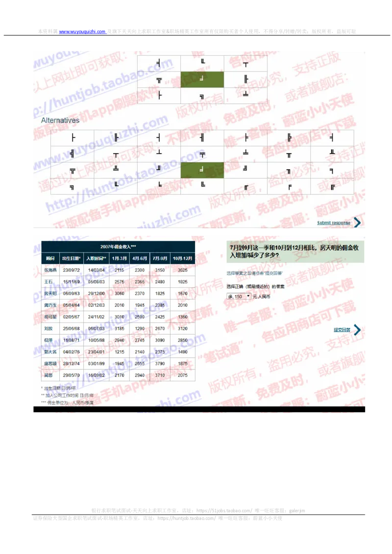 渣打银行2019招聘1024在线测试真题及答案_2025春招题库汇总_外资银行题库_23渣打_2019年历次OT真题及答案