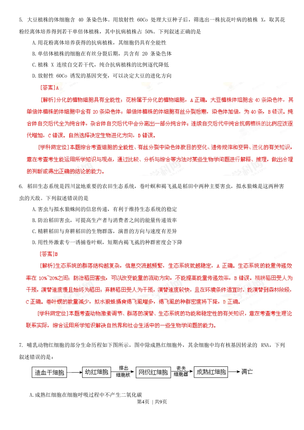 2013年高考生物试卷（四川）（解析卷）_生物历年高考真题_新&middot;Word版2008-2025&middot;高考生物真题_生物（按试卷类型分类）2008-2025_自主命题卷&middot;生物（2008-2025）_四川自主命题&middot;生物（2008-2016）