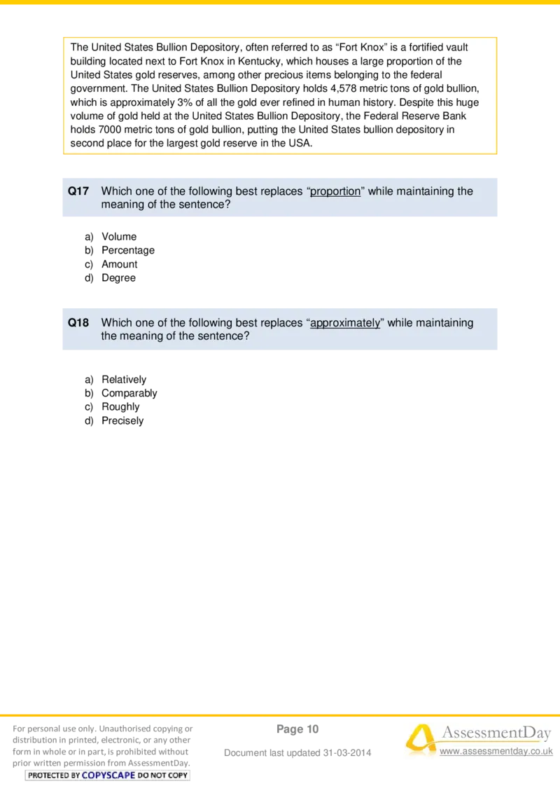 VerbalComprehensionTest5-Questions_2025春招题库汇总_八大题库-1_04八大汇总_信永中和_专业题综合知识-参考_英文题_VerbalReasoningTests