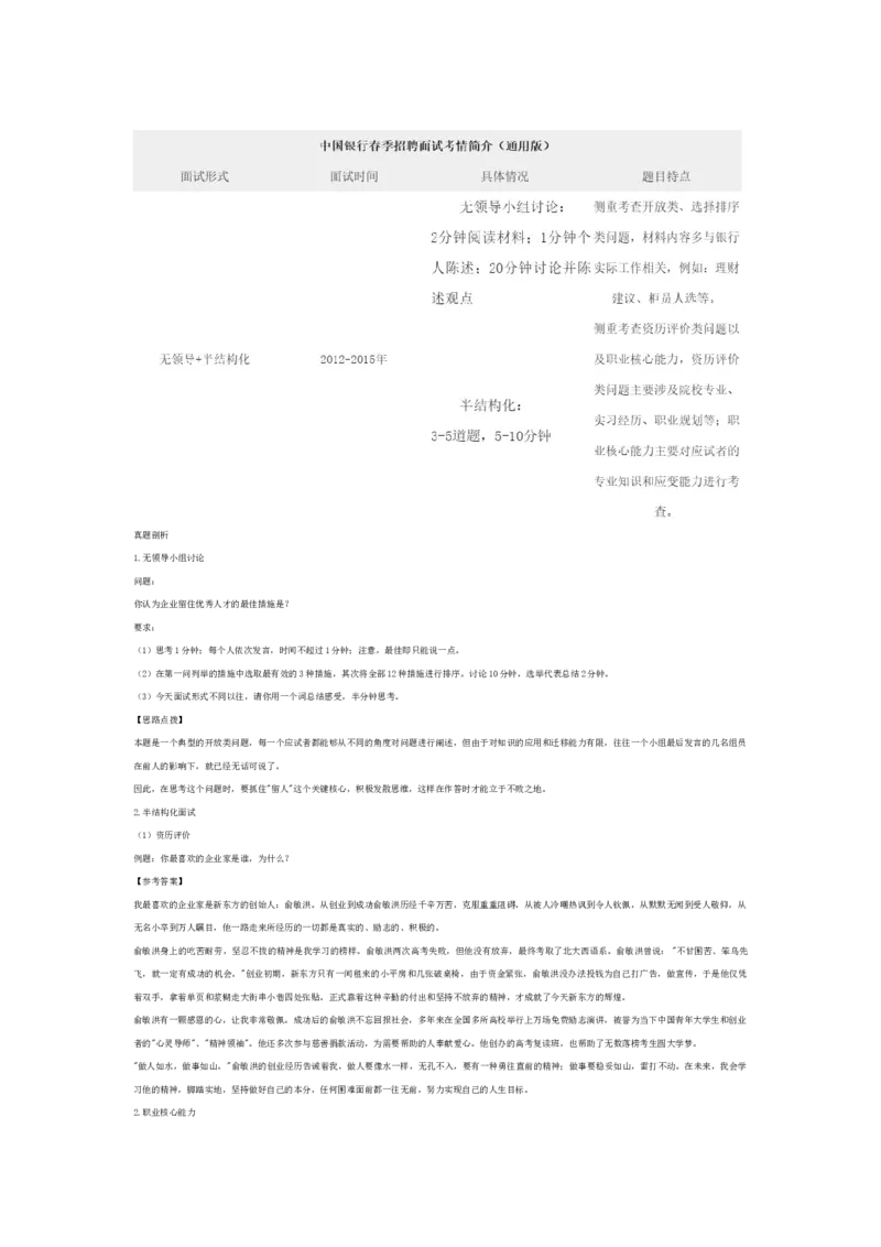 中行_2025春招题库汇总_十大行测题库_2023年十大热门题库更新中_09、易考汇总_银行面试_03银行面试资料_银行面试相关资料_面试技巧指导_部分银行面试真题整理版题库