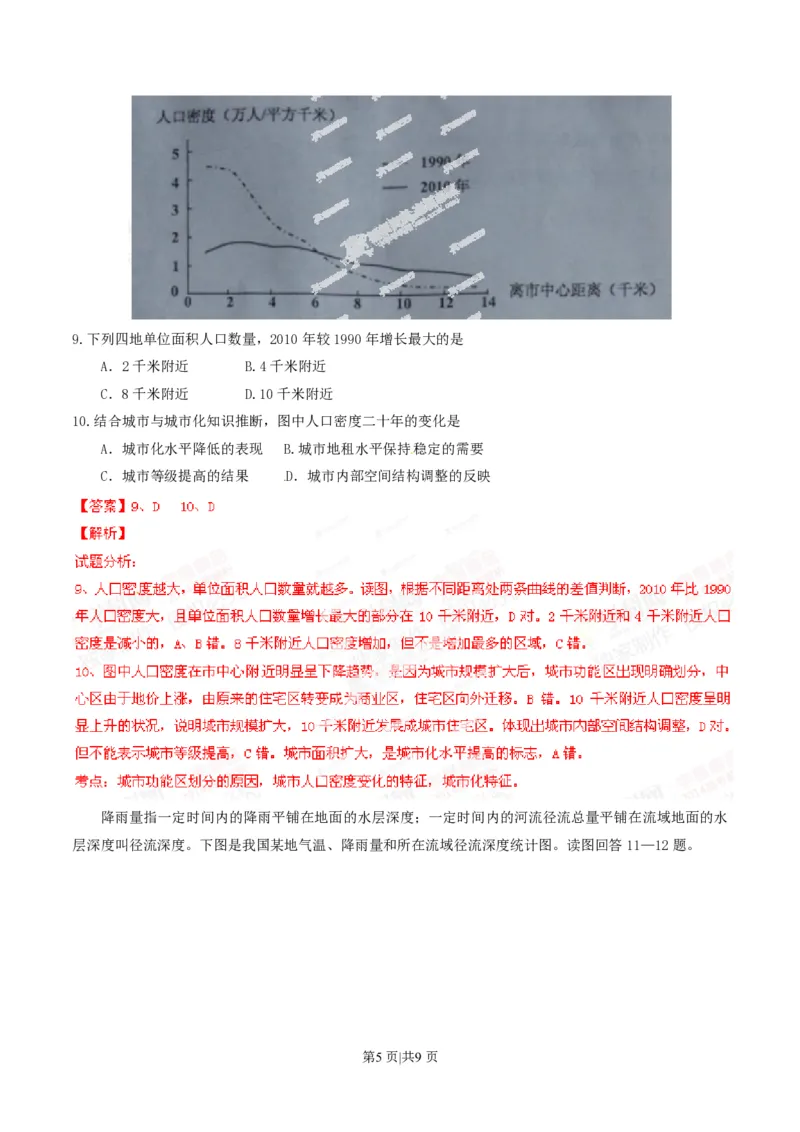 2014年高考地理试卷（四川）（解析卷）_地理历年高考真题_新&middot;PDF版2008-2025&middot;高考地理真题_地理（按年份分类）2008-2025_2014&middot;地理高考真题