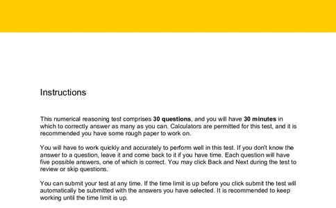 NumericalReasoningTest5-Solutions_2025春招题库汇总_八大题库-1_04八大汇总_信永中和_专业题综合知识-参考_英文题_NumericalReasoningTests
