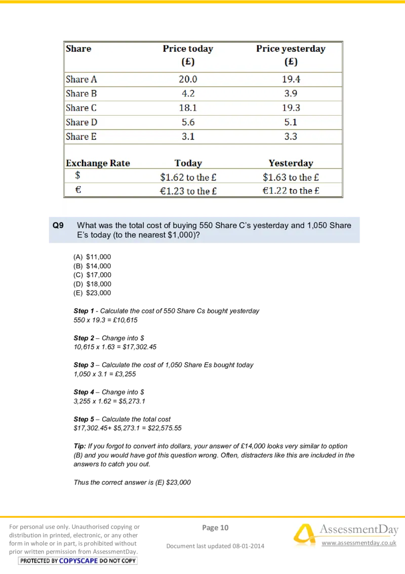NumericalReasoningTest5-Solutions_2025春招题库汇总_八大题库-1_04八大汇总_信永中和_专业题综合知识-参考_英文题_NumericalReasoningTests