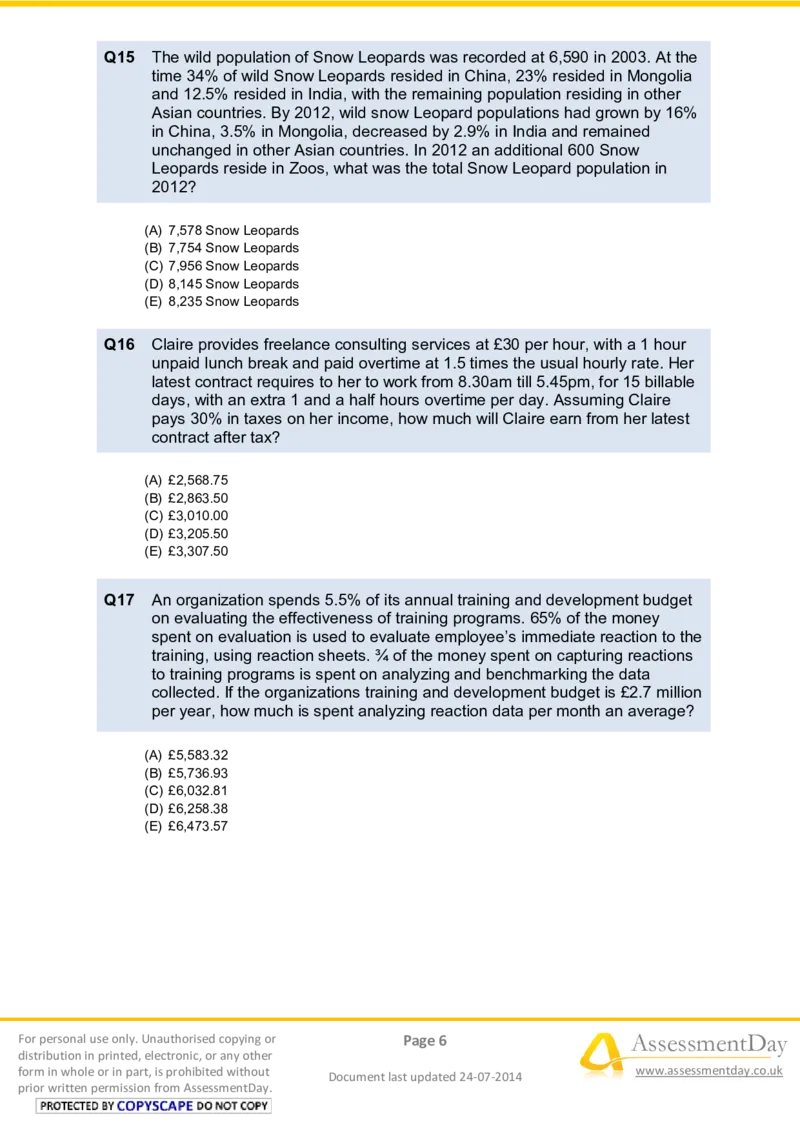 NumericalReasoningTest17-Questions_2025春招题库汇总_十大行测题库_2023年十大热门题库更新中_05、TalentQ汇总_TalentQ笔试题库中文_TalentQ（图文版-参考）_2选看通用测试题，适用于TalentQ（N多题）