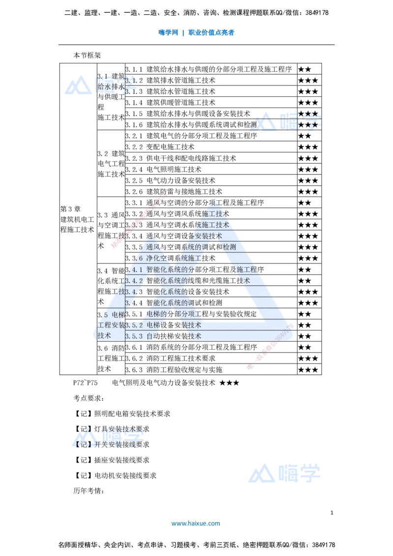 13.2025杨海军-3D实景通关-（12）建筑电气工程施工技术-电气照明及电气动力设备安装技术_2026年一级建造师_2026年一建机电_2025年一建机电SVIP_02-基础精讲✿高端面授✿深度强化_讲义