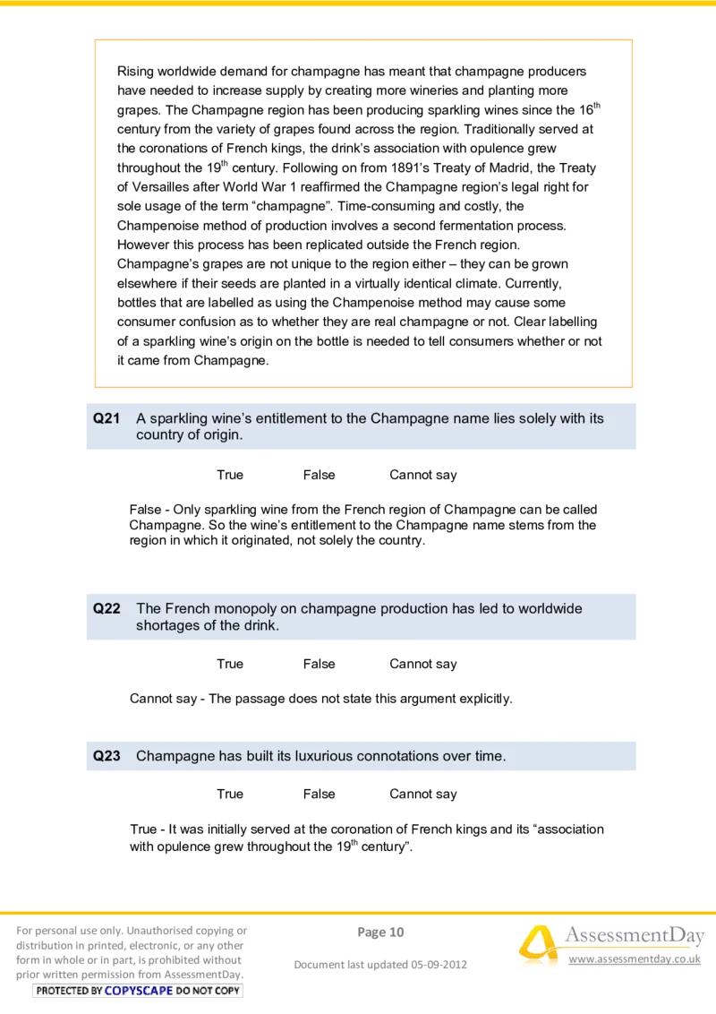 VerbalReasoningTest9-Solutions_2025春招题库汇总_八大题库-1_04八大汇总_信永中和_专业题综合知识-参考_英文题_VerbalReasoningTests