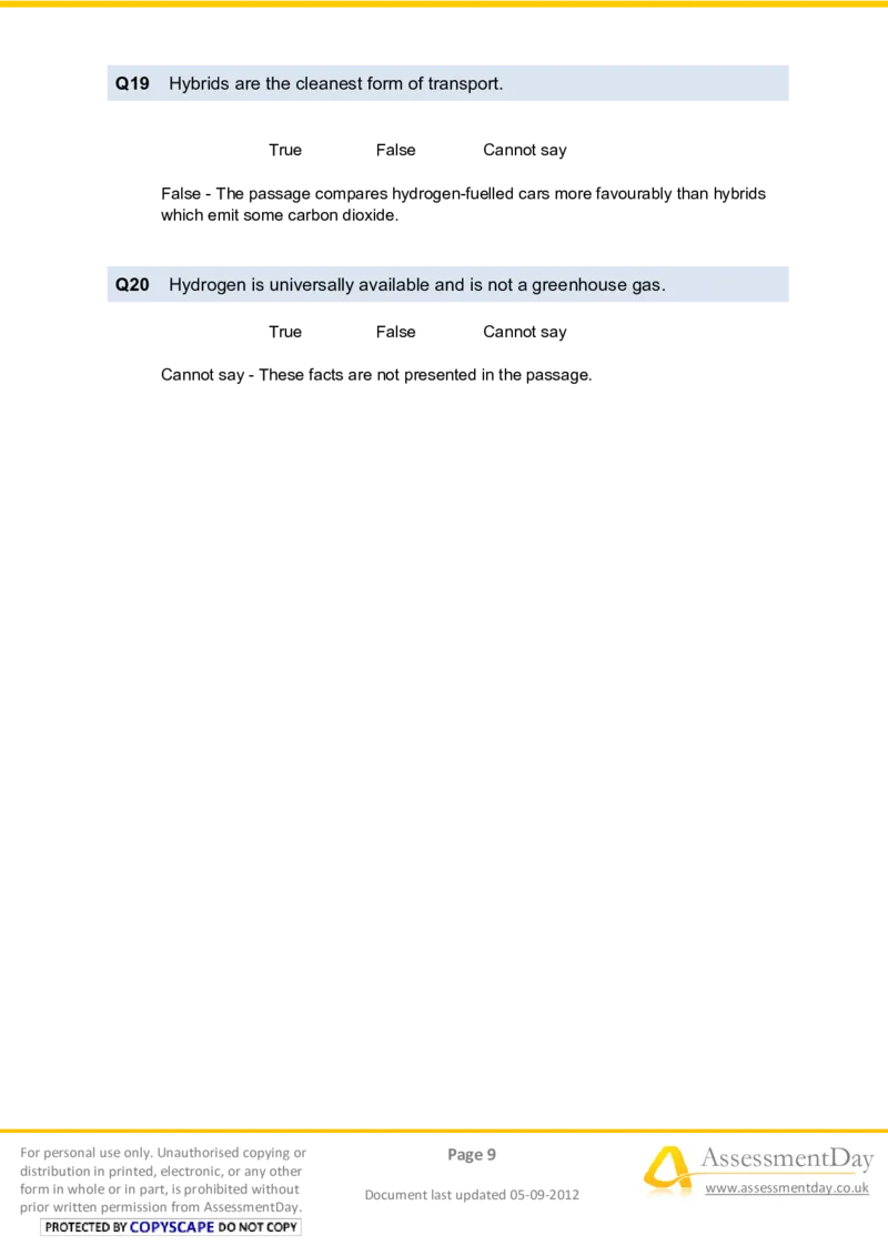 VerbalReasoningTest9-Solutions_2025春招题库汇总_八大题库-1_04八大汇总_信永中和_专业题综合知识-参考_英文题_VerbalReasoningTests