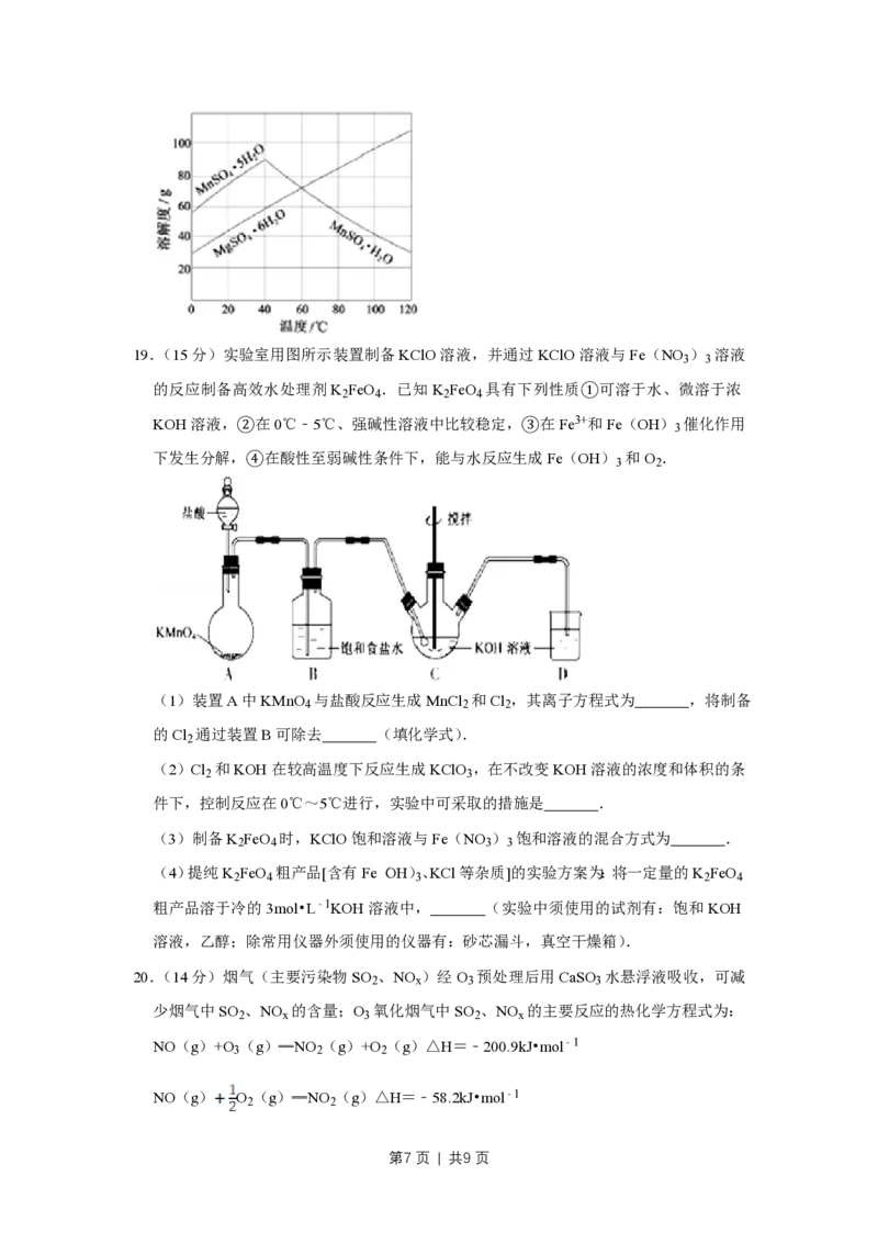 2015年高考化学试卷（江苏）（空白卷）_历年高考真题合集_化学历年高考真题_新&middot;PDF版2008-2025&middot;高考化学真题_化学（按年份分类）2008-2025_2015&middot;高考化学真题