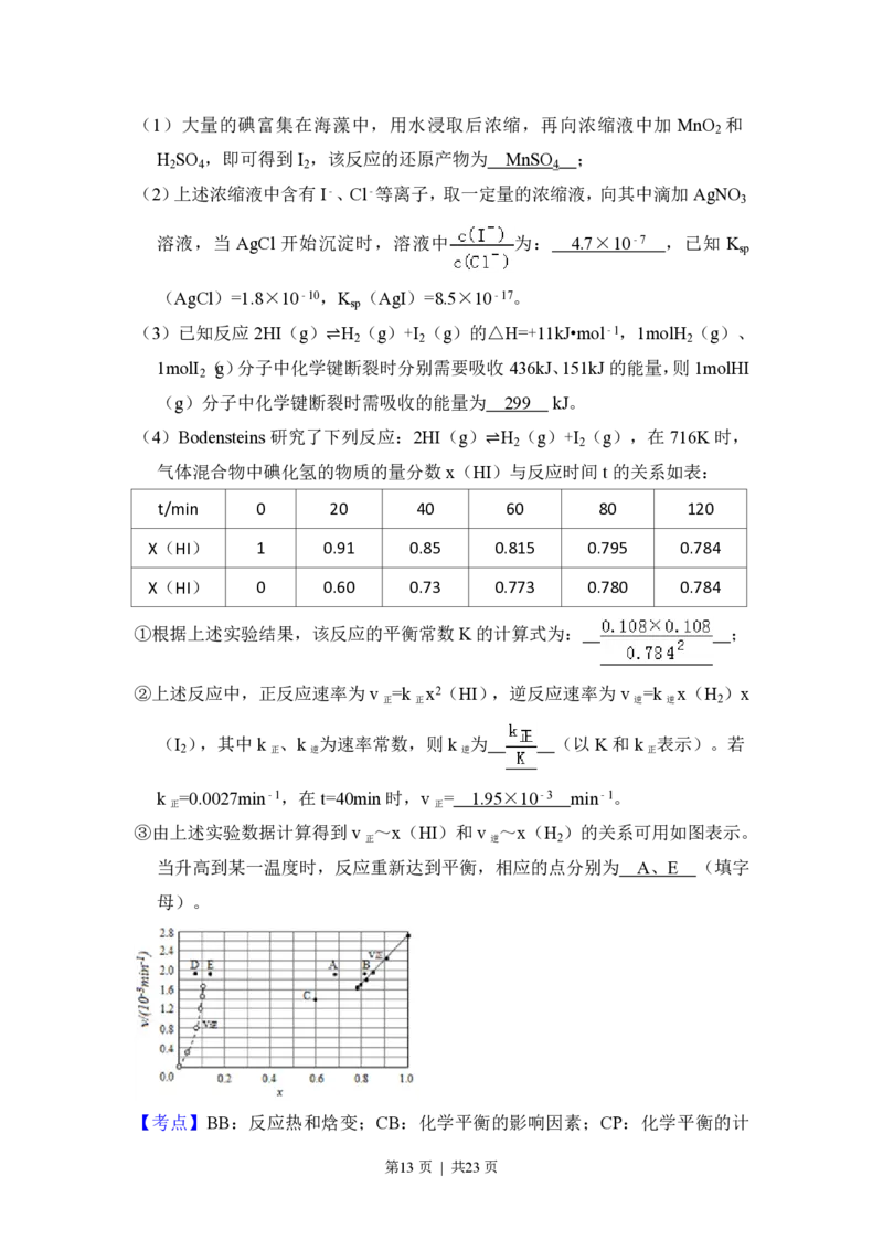 2015年高考化学试卷（新课标Ⅰ）（解析卷）_历年高考真题合集_化学历年高考真题_新&middot;PDF版2008-2025&middot;高考化学真题_化学（按省份分类）2008-2025_2008-2025&middot;（山西）化学高考真题
