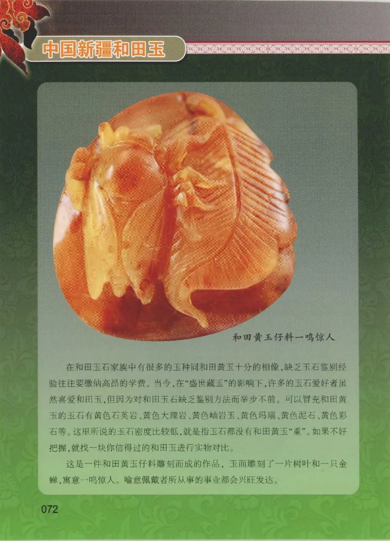 中国新疆和田玉黄玉__X018-玉石珠宝鉴定教程最新合集_7、和田玉鉴定专题全套课程_和田玉电子书
