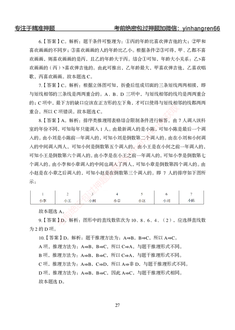 狂训实战-判断推理-答案版_2025春招题库汇总_银行题库-1_银行全套上岸资料_讲义+题库+冲刺_04、考前冲刺题库（特训冲刺高分题库+详解）全
