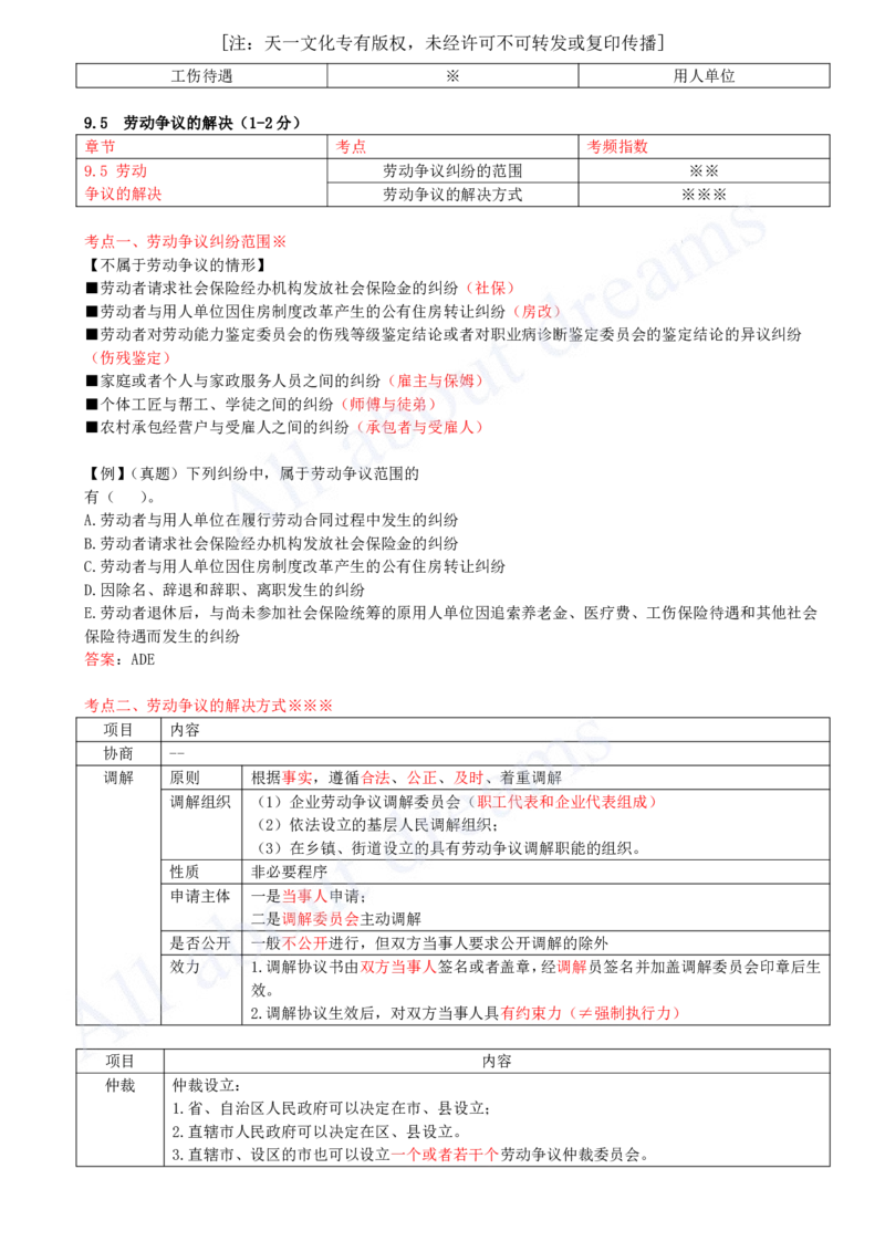 2025-56-第9章-9.4-工伤保险制度-9.5-劳动争议的解决_2026年一建法规_2025年一建法规SVIP_02-基础精讲✿高端面授✿深度强化_10-法规《天一精讲班》王欣KL_讲义