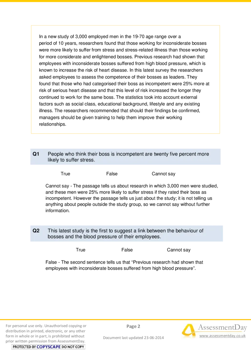 VerbalReasoningTest2-Solutions_2025春招题库汇总_八大题库-1_04八大汇总_信永中和_专业题综合知识-参考_英文题_VerbalReasoningTests