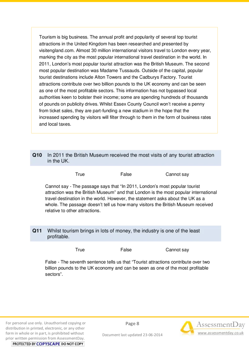 VerbalReasoningTest2-Solutions_2025春招题库汇总_八大题库-1_04八大汇总_信永中和_专业题综合知识-参考_英文题_VerbalReasoningTests