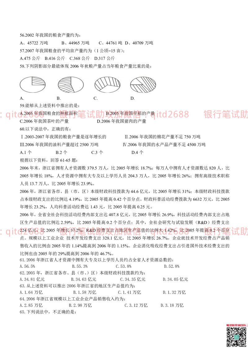 中国银行2013真题_2025春招题库汇总_银行题库-1_银行全套上岸资料_各银行笔试真题_中行上岸资料_中国银行笔试真题