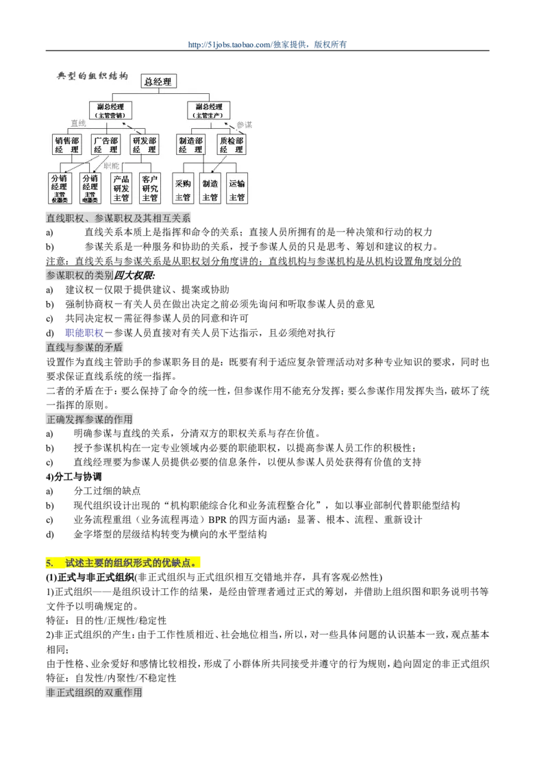 市场类方向专业面高频考查知识点--管理学_2025春招题库汇总_通信运营商_04-中国电信_中国电信运营商面试_dianxin面试资料