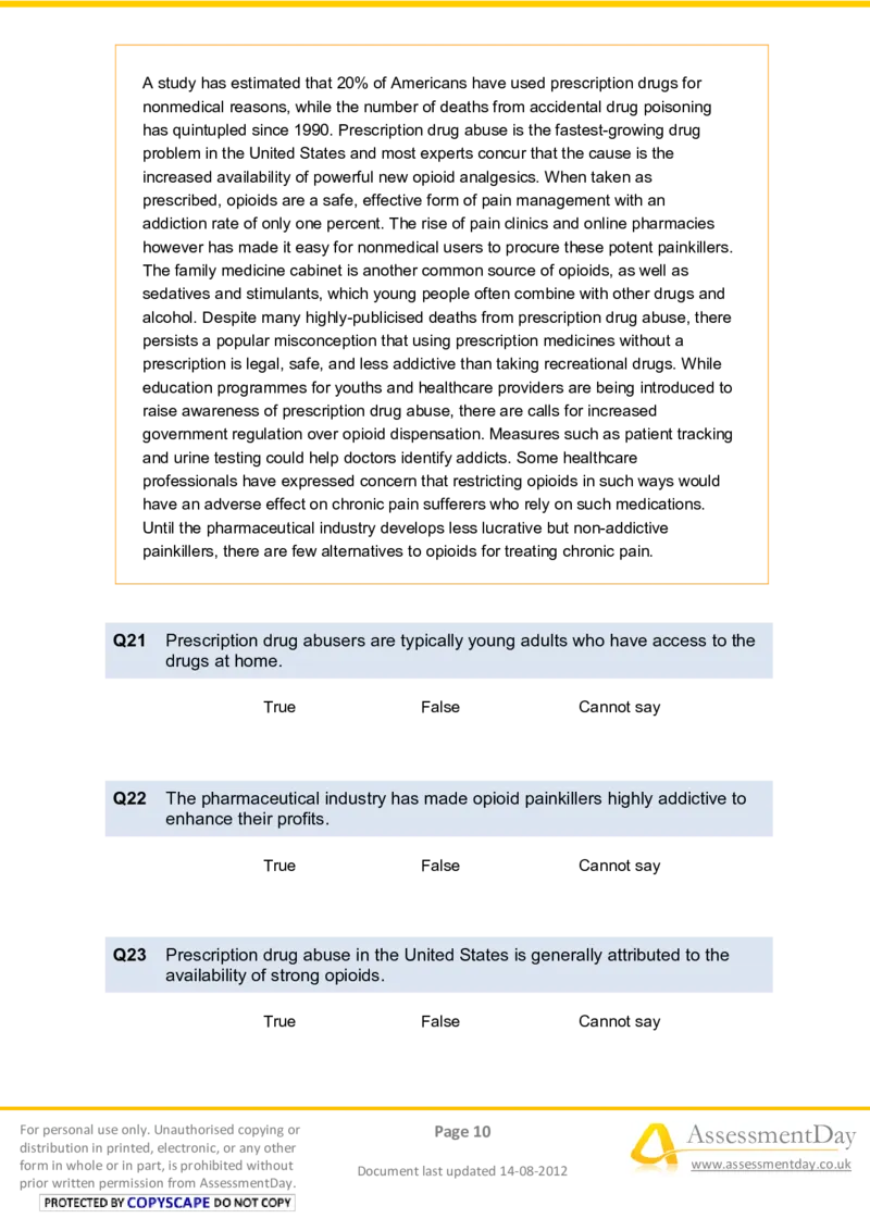 VerbalReasoningTest11-Questions_2025春招题库汇总_八大题库-1_04八大汇总_信永中和_专业题综合知识-参考_英文题_VerbalReasoningTests