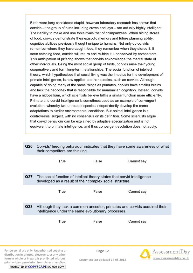VerbalReasoningTest11-Questions_2025春招题库汇总_八大题库-1_04八大汇总_信永中和_专业题综合知识-参考_英文题_VerbalReasoningTests