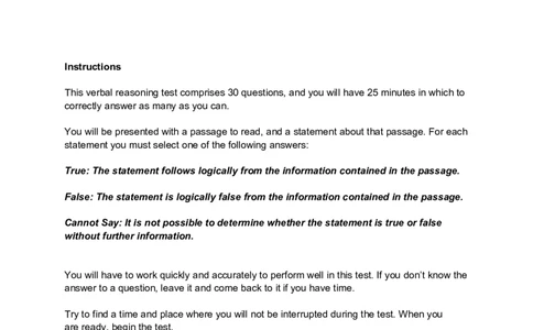 VerbalReasoningTest3-Questions_2025春招题库汇总_八大题库-1_04八大汇总_信永中和_专业题综合知识-参考_英文题_VerbalReasoningTests