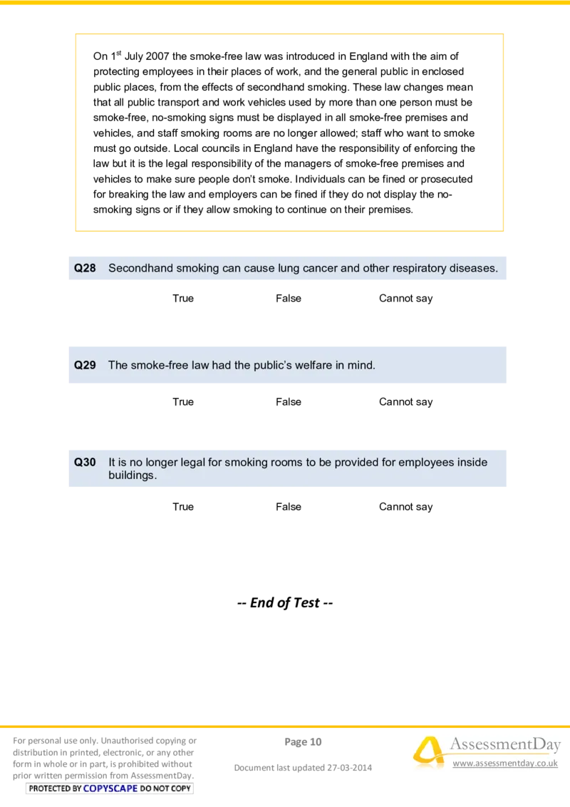 VerbalReasoningTest3-Questions_2025春招题库汇总_八大题库-1_04八大汇总_信永中和_专业题综合知识-参考_英文题_VerbalReasoningTests