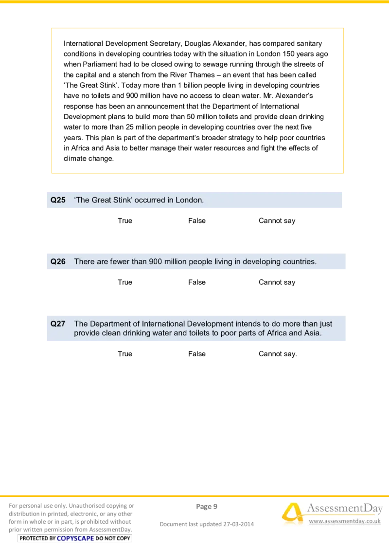 VerbalReasoningTest3-Questions_2025春招题库汇总_八大题库-1_04八大汇总_信永中和_专业题综合知识-参考_英文题_VerbalReasoningTests
