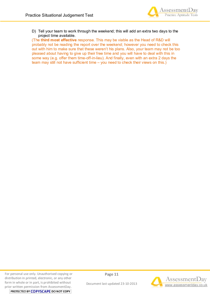 SJT4-Answers_2025春招题库汇总_十大行测题库_2023年十大热门题库更新中_05、TalentQ汇总_TalentQ测试题（适合大多数外资银行以及其他企业）_1必看SituationalJudgementTest（SJT）（约60道）