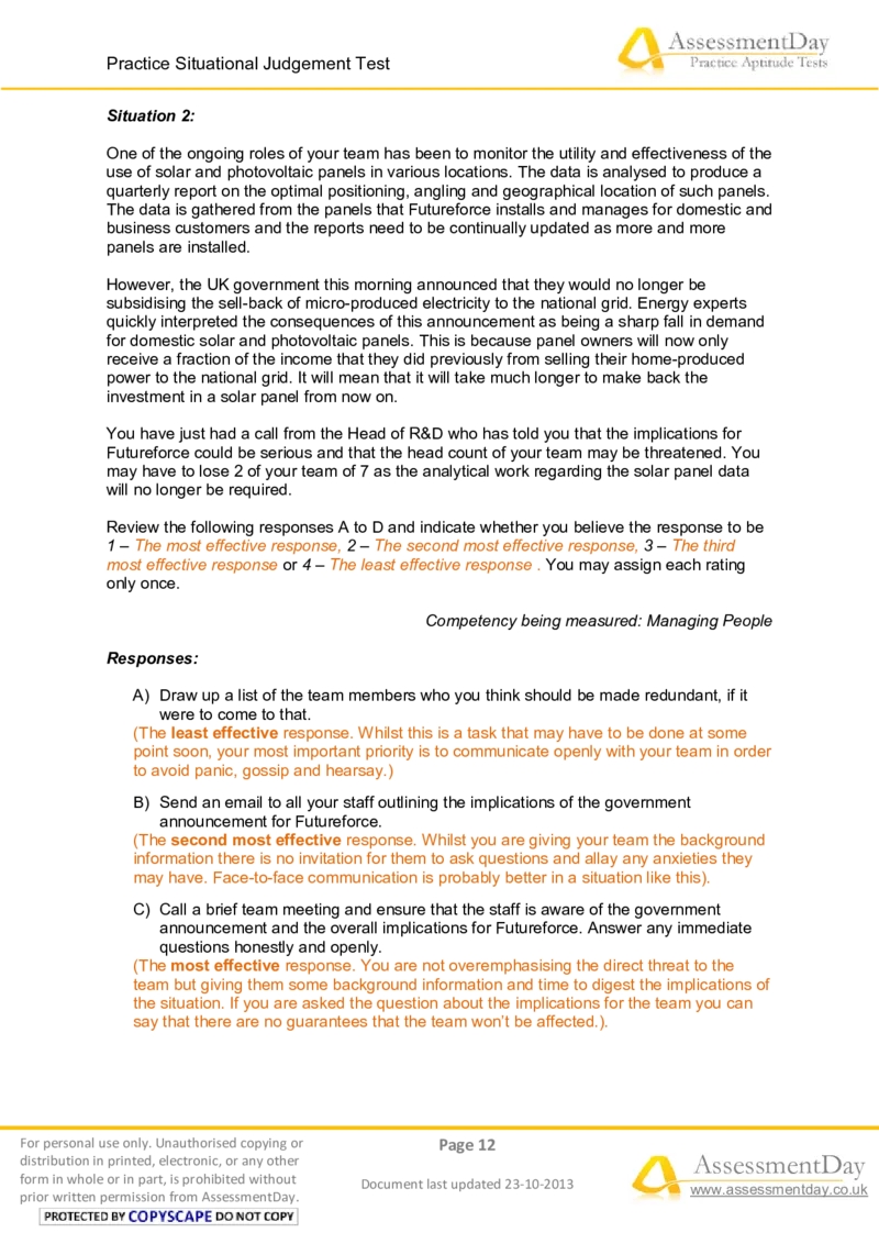 SJT4-Answers_2025春招题库汇总_十大行测题库_2023年十大热门题库更新中_05、TalentQ汇总_TalentQ测试题（适合大多数外资银行以及其他企业）_1必看SituationalJudgementTest（SJT）（约60道）