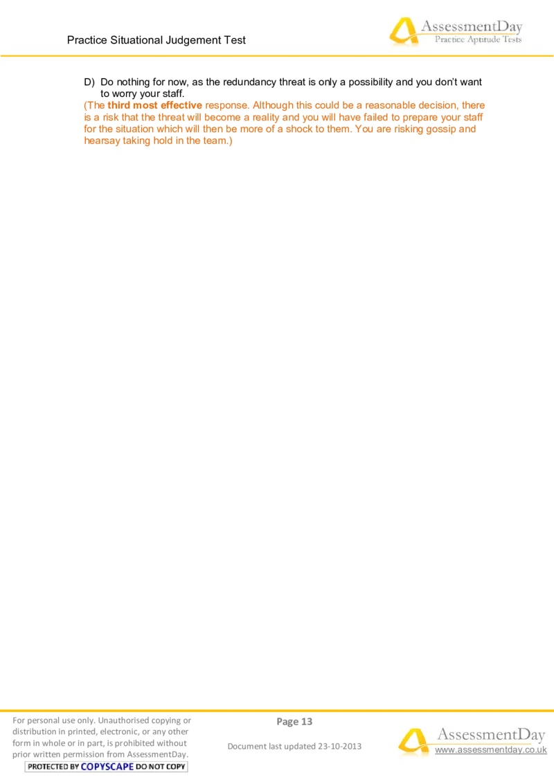 SJT4-Answers_2025春招题库汇总_十大行测题库_2023年十大热门题库更新中_05、TalentQ汇总_TalentQ测试题（适合大多数外资银行以及其他企业）_1必看SituationalJudgementTest（SJT）（约60道）