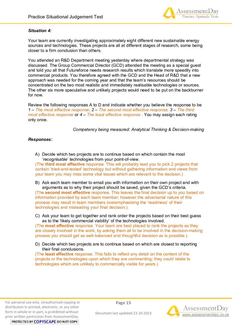 SJT4-Answers_2025春招题库汇总_十大行测题库_2023年十大热门题库更新中_05、TalentQ汇总_TalentQ测试题（适合大多数外资银行以及其他企业）_1必看SituationalJudgementTest（SJT）（约60道）