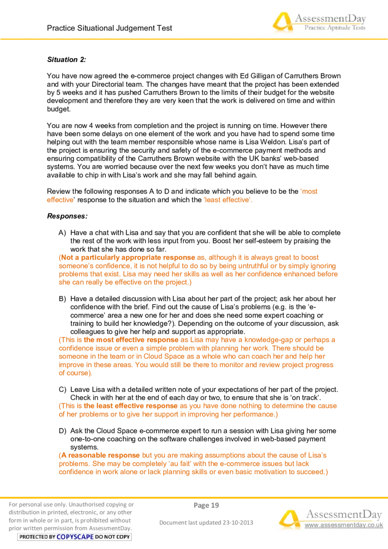 SJT4-Answers_2025春招题库汇总_十大行测题库_2023年十大热门题库更新中_05、TalentQ汇总_TalentQ测试题（适合大多数外资银行以及其他企业）_1必看SituationalJudgementTest（SJT）（约60道）